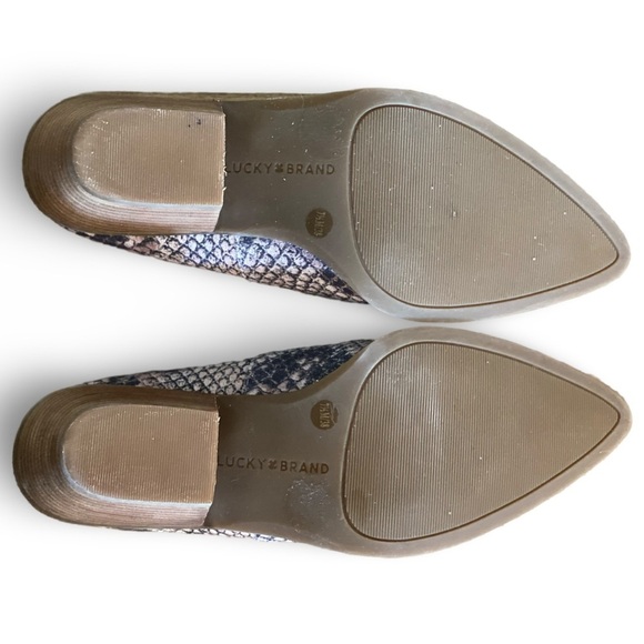 Lucky Brand Wild West Tabea Leather Snake Print Ankle Boots Size 7 - Picture 5 of 5